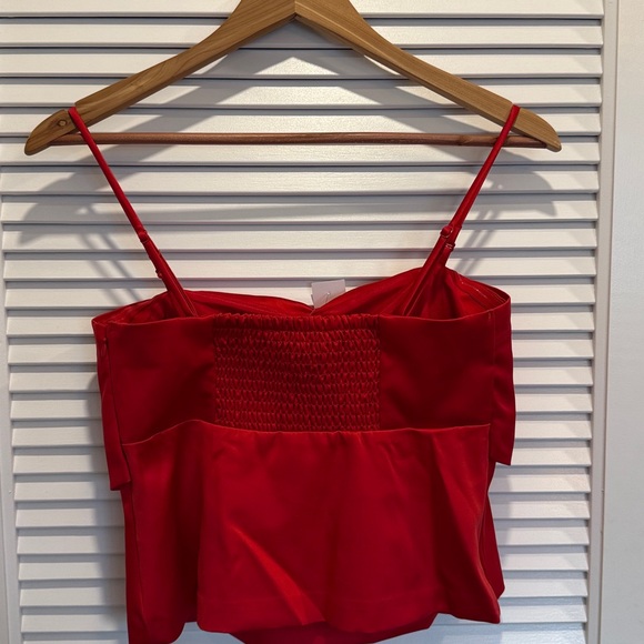 NWT Loft Bow Strappy Bustier Top Red Camisole - Picture 7 of 7
